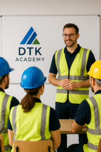 DTK Academy student receiving official certification after completing plant or safety training